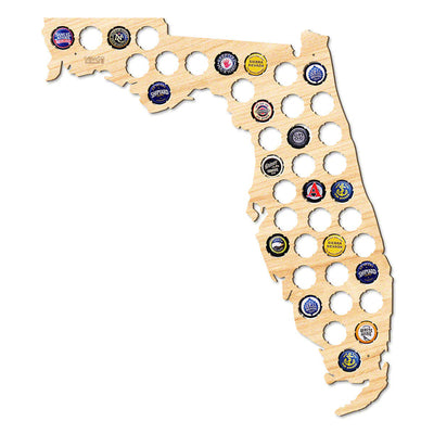 Florida Beer Cap Map - Large